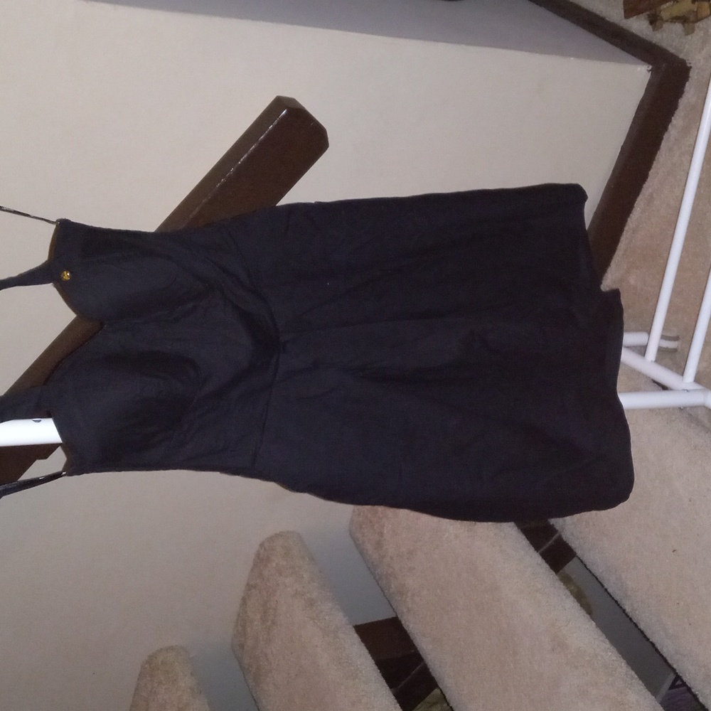 Guess Black A-line Mini Halter Dress